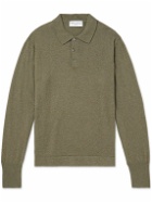 Officine Générale - Brutus Knitted Polo Shirt - Green