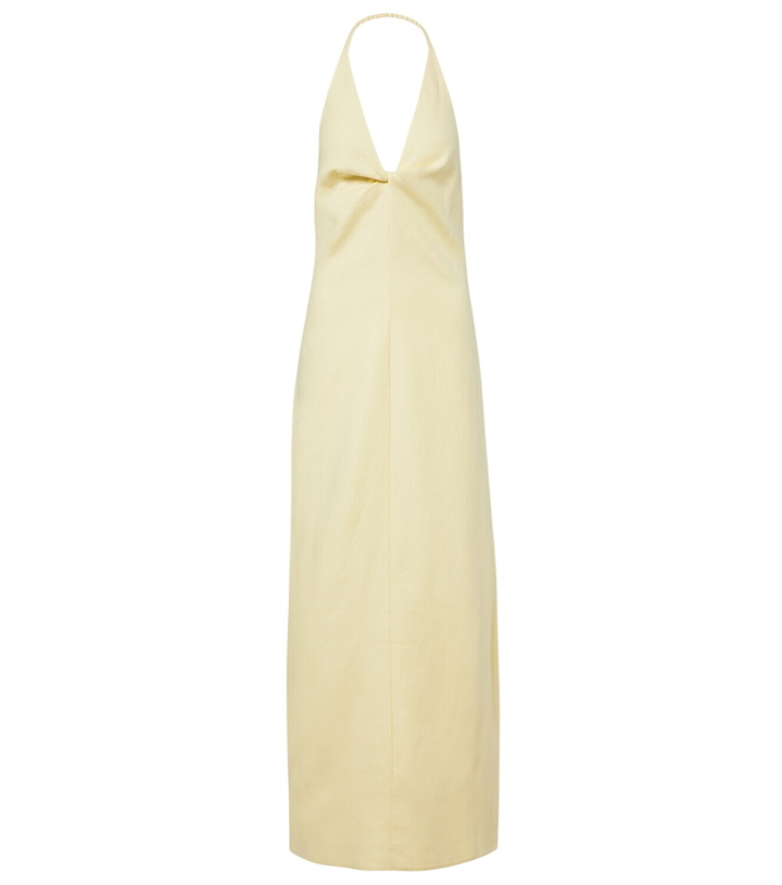 Photo: SIR Halterneck linen maxi dress