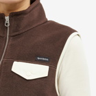Sporty & Rich Women's Zipped Polar Fleece Vest in Chocolate