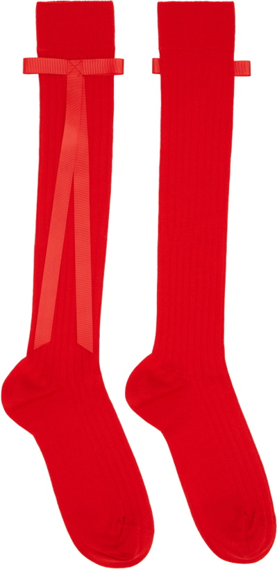 Photo: Sandy Liang SSENSE Exclusive Red Recital Socks