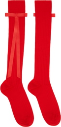 Sandy Liang SSENSE Exclusive Red Recital Socks