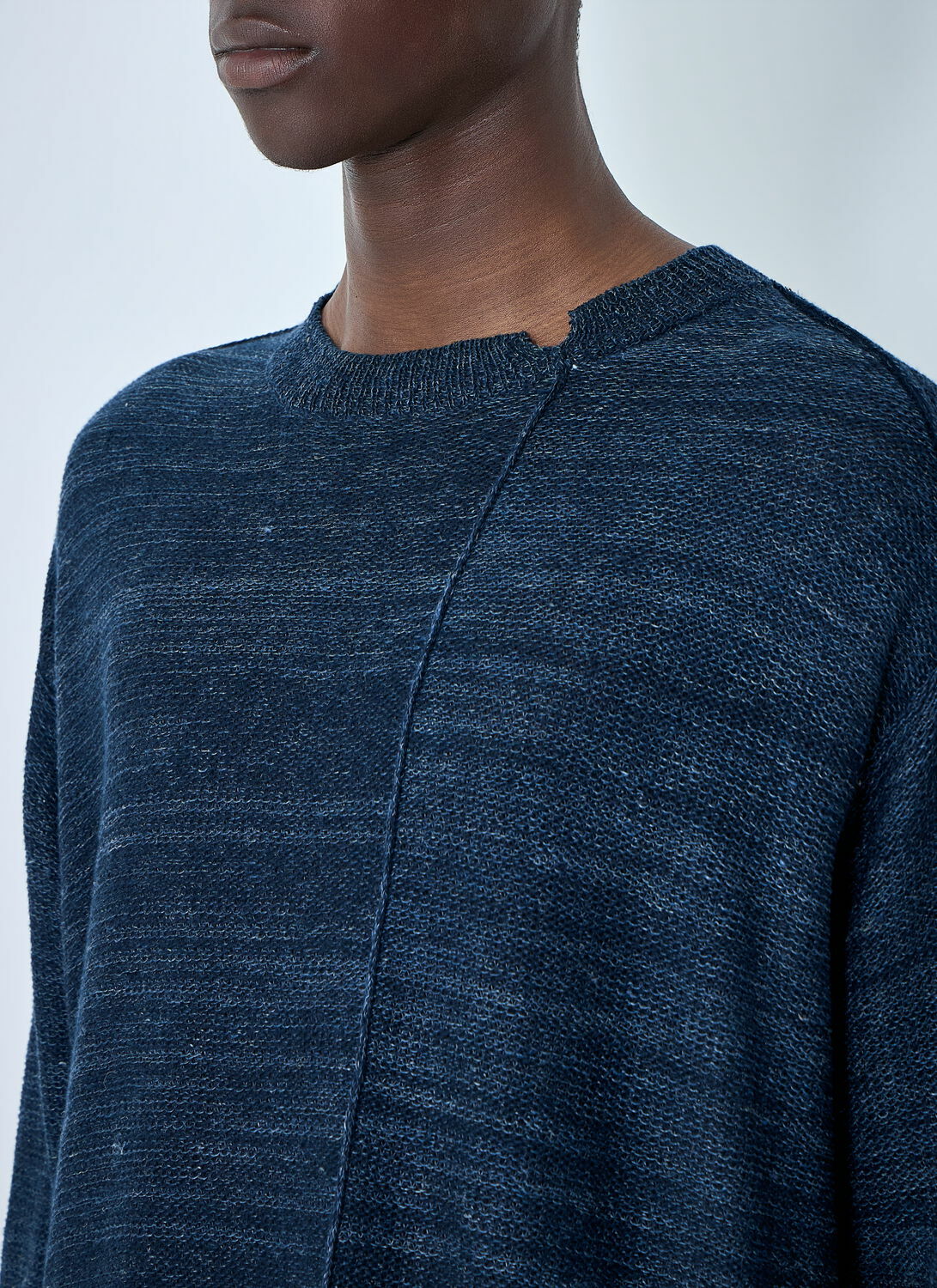 Yohji Yamamoto 7G 2PLY Pallarel Yarn Button Detail Sweater