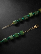 JIA JIA - Oracle 14-Karat Gold, Malachite and Jade Beaded Necklace