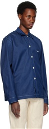 SUNNEI Blue Bonded Denim Shirt
