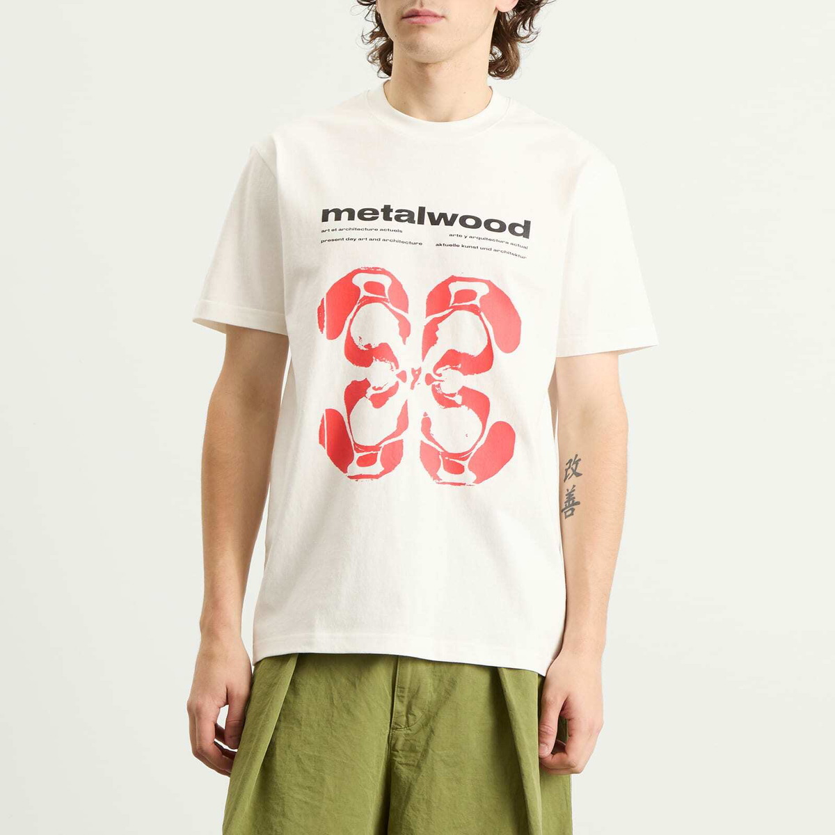 Metalwood Studio Men's Rorschach T-Shirt in White