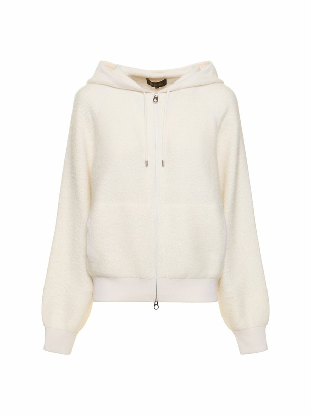 Photo: LORO PIANA Fuji Cashmere & Silk Knit Hooded Bomber