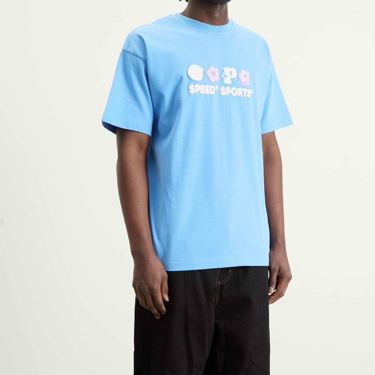 Pawa Speed Sports Men's Multi Monogram T-Shirt in Bleu/Azur