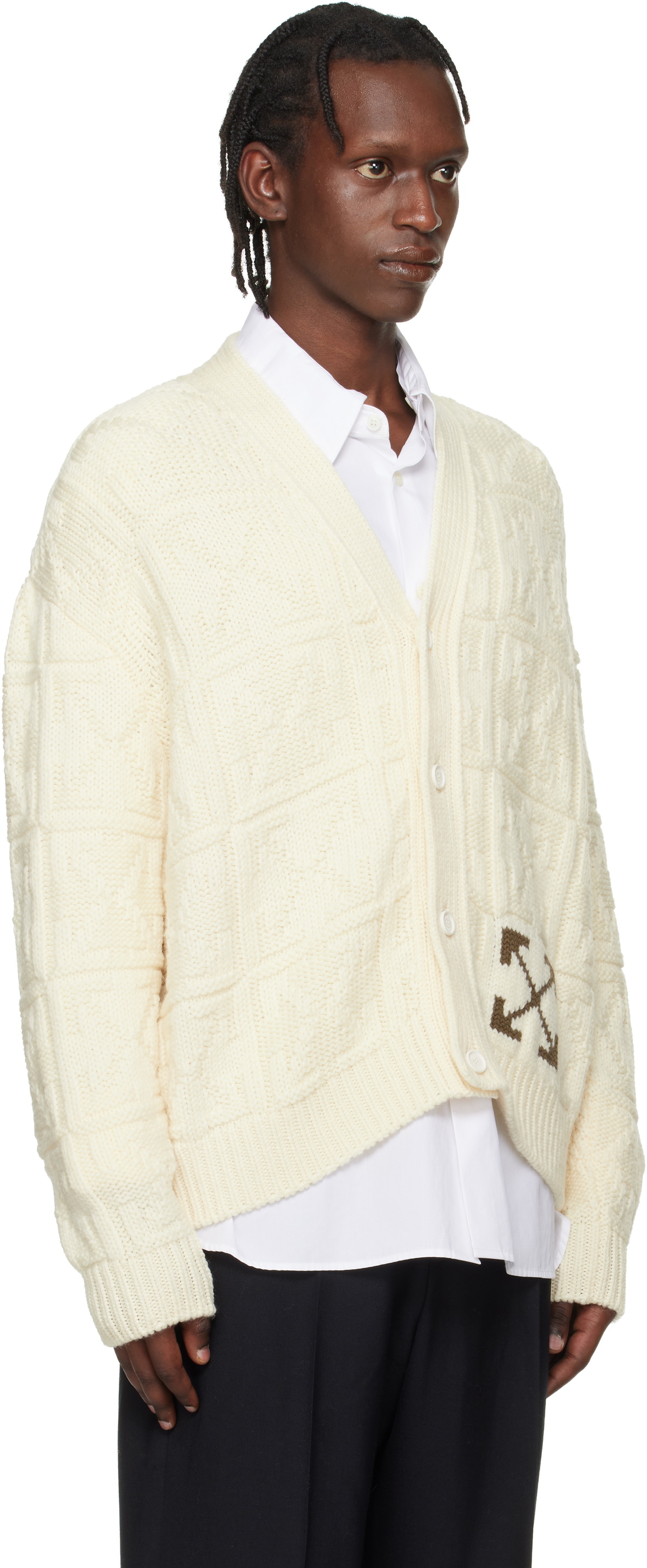 Off-White Off-White Arrow 3D Stitch Cardigan