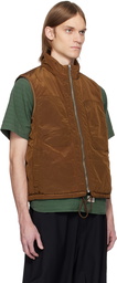 RANRA Brown Treker Shiny Nylon Vest