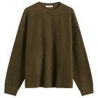 YMC Men's Studio Wool Blend Sweatshirt in Dark Green