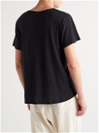 Greg Lauren - Moonshadows Recycled Cotton-Jersey T-shirt - Black