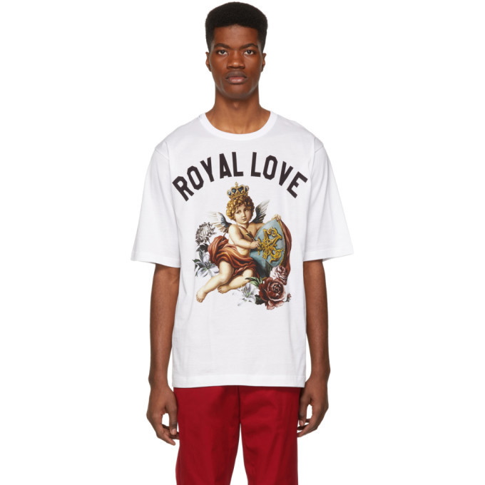Photo: Dolce and Gabbana White Royal Love T-Shirt