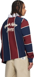 Charles Jeffrey LOVERBOY Blue & Red Warped Polo