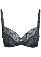 Wacoal Mayumi Embroidered Mesh Underwired bra Navy