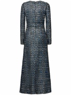GIAMBATTISTA VALLI - Lurex Tweed Long Sleeve Midi Dress