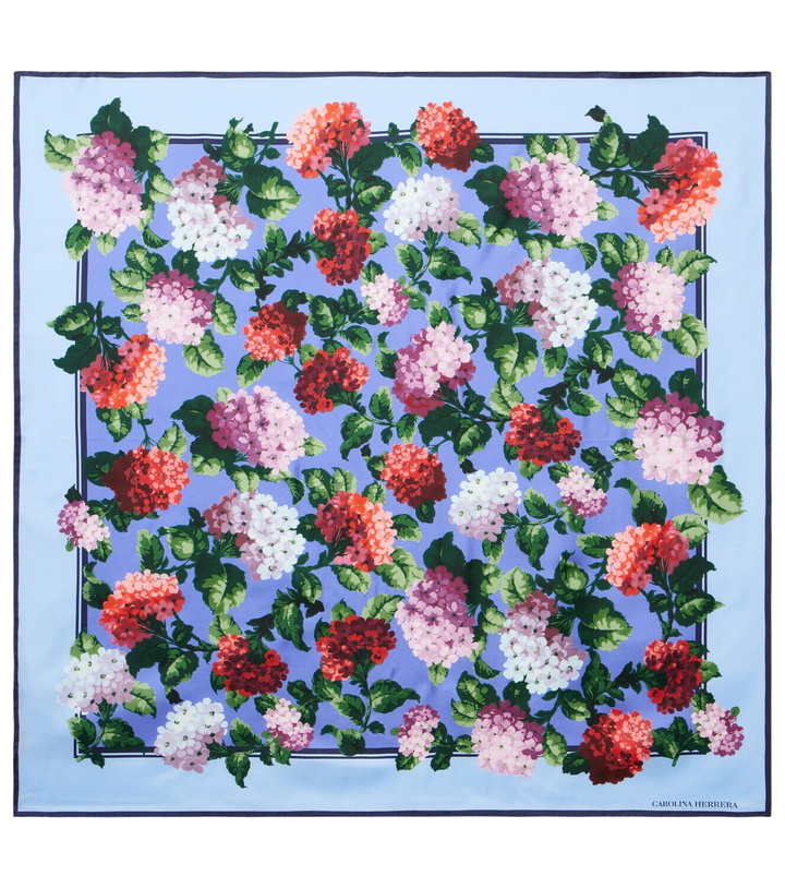 Photo: Carolina Herrera Floral silk twill scarf