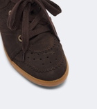 Isabel Marant Bobby shearling-lined suede wedge sneakers