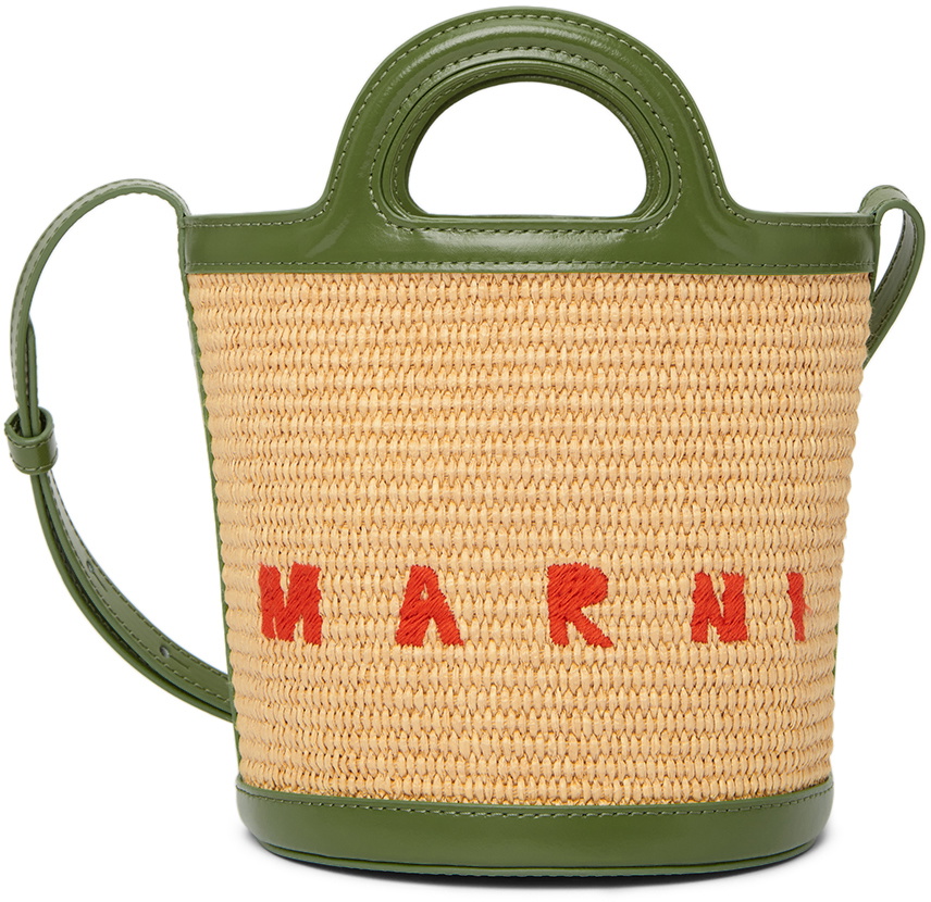 Marni Green Mini Tropicalia Bucket Bag Marni