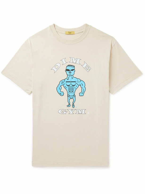 Photo: DIME - Buff Printed Cotton-Jersey T-Shirt - Neutrals