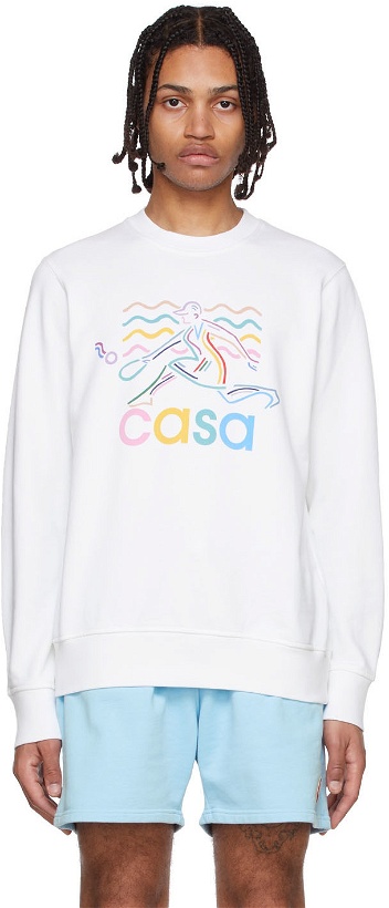 Photo: Casablanca White Organic Cotton Sweatshirt