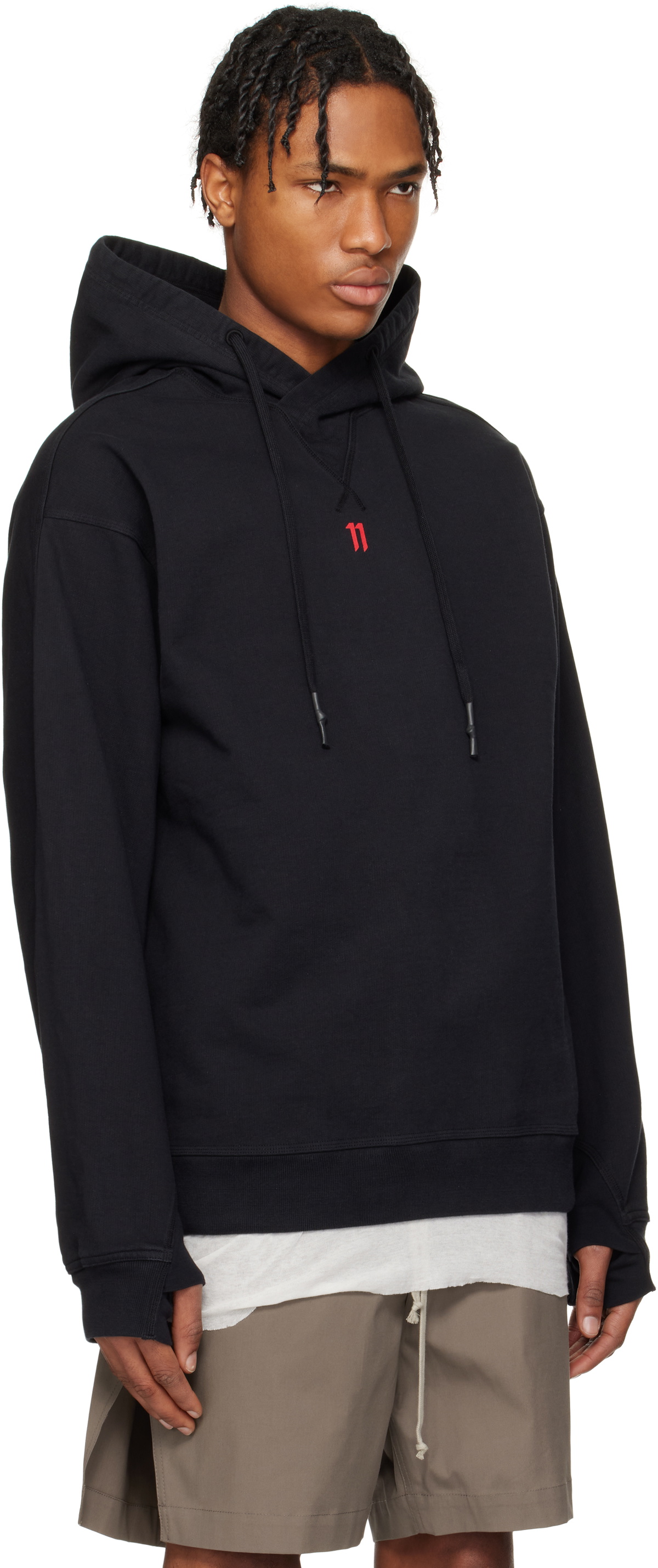 11 by Boris Bidjan Saberi Black H2 Hoodie