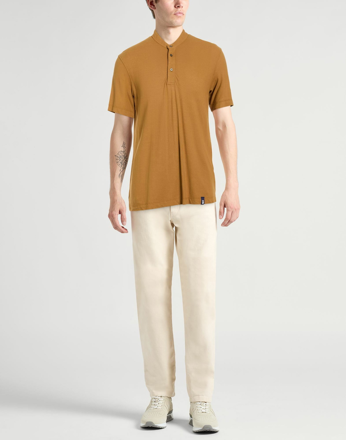 Drumohr Mens T-shirt in Camel