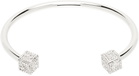 Off-White Silver Mini Dice Cuff Bracelet