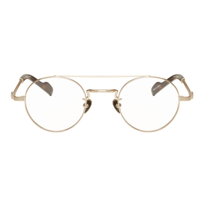 Photo: Yohji Yamamoto Gold and Tortoiseshell Braided Round Glasses