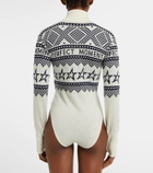 Perfect Moment Wool intarsia bodysuit