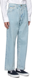 Noah Blue Pleated Jeans