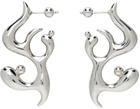 Hannah Jewett Silver Succulent Flame Earrings