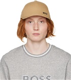 BOSS Tan Embroidered Cap