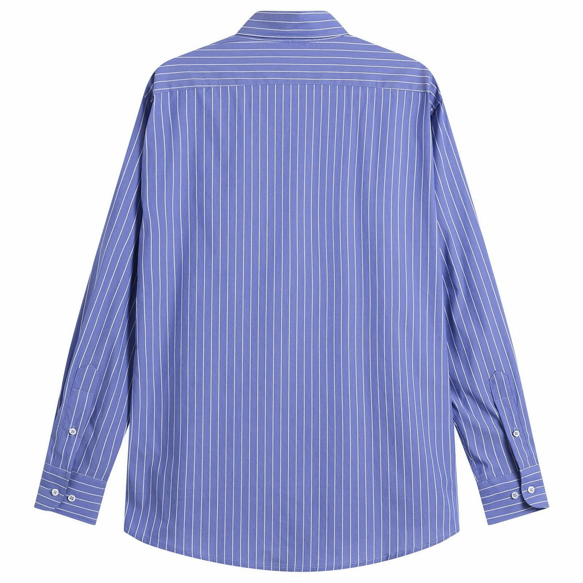 No Problemo Logo Stripe Poplin Shirt in Navy