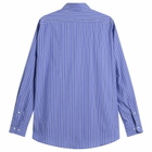 No Problemo Logo Stripe Poplin Shirt in Navy