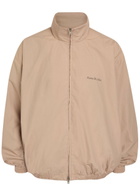 Acne Studios Logo-print Cotton-poplin Jacket Beige
