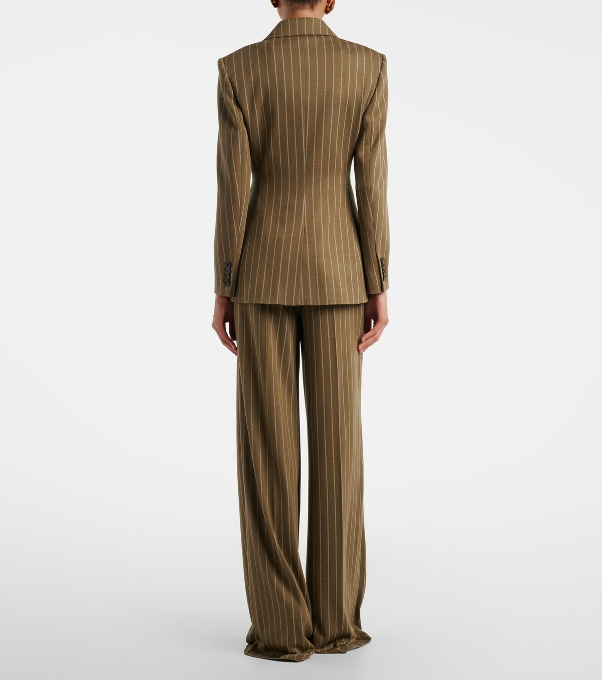 Max Mara Pinstripe pleated wide-leg pants