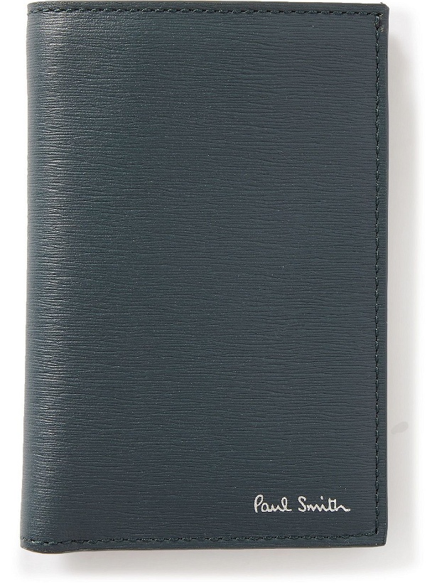 Photo: Paul Smith - Logo-Print Textured-Leather Bifold Cardholder