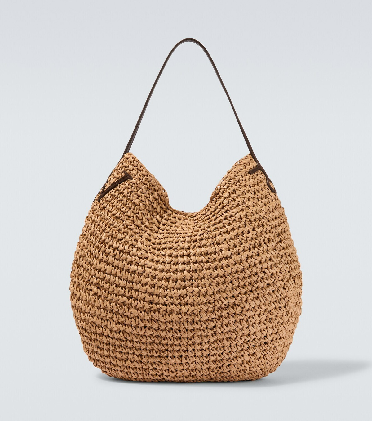 JW Anderson Bulb XL suede-trimmed raffia bucket bag