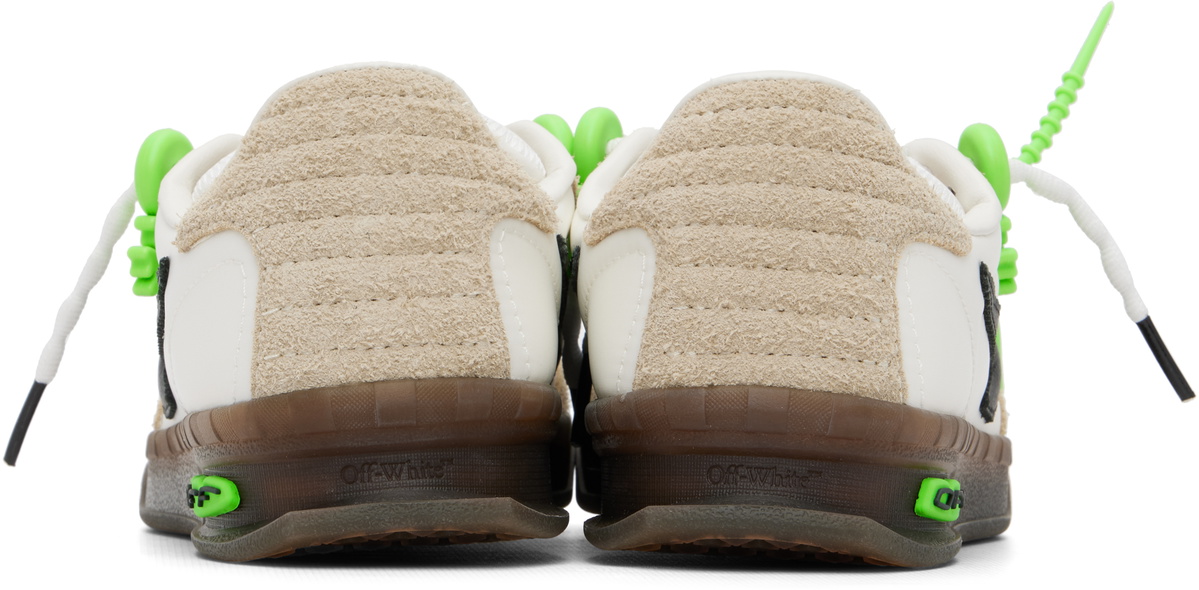 Off-White White & Beige New Slim Sneakers