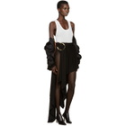 Anthony Vaccarello Black Asymmetric Double Hoop Skirt