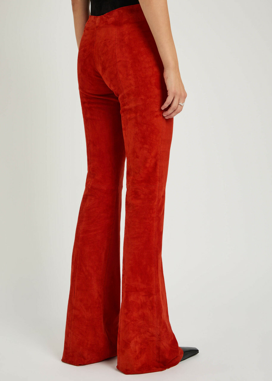 Stouls Gégé Stretch-suede Trousers Red