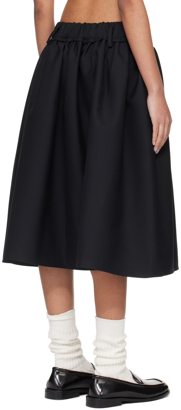 Fax Copy Express Black Belt Loop Midi Skirt