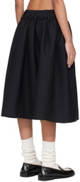 Fax Copy Express Black Belt Loop Midi Skirt