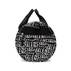 Balenciaga Black and White Logo Wave Gym Bag