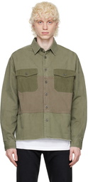 John Elliott Khaki Military Hemi Shirt