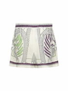 TORY BURCH Printed Linen Camp Shorts