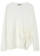High Jargon Panelled Fine-knit top Cream