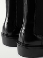 Bottega Veneta - Fireman Glossed-Leather Chelsea Boots - Black