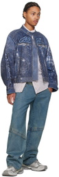 Andersson Bell Blue Zen Trompe L'œil Rider Denim Jacket