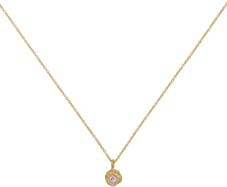 ELHANATI Gold & Pink Solitaire Palmira Necklace Elhanati